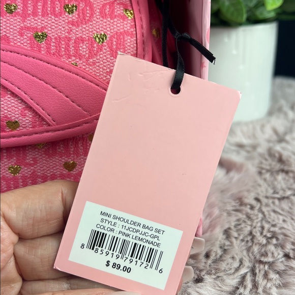 NWT Juicy Couture Pink Mini Shoulder Bag & Heart Coin Purse Gift Set - Y2K Vibes - Picture 6 of 6